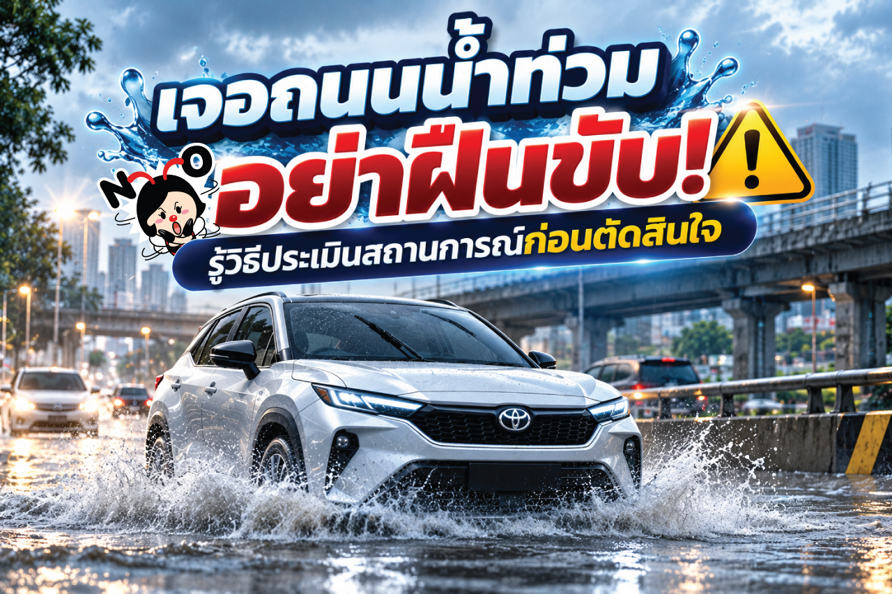 เจอถนนน้ำท่วม อย่าฝืนขับ! รู้วิธีประเมินสถานการณ์ก่อนตัดสินใจ