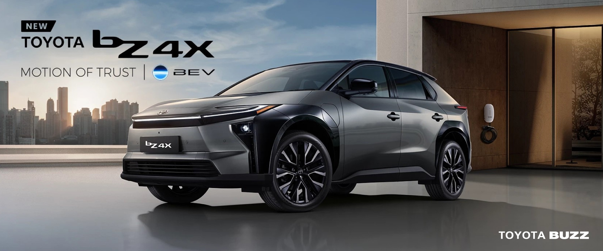Toyota Buzz | NEW bZ4X – MOTION OF TRUST 
ทำถึง..! สมการรอคอย
FWD ราคาเริ่มต้น 1,529,000 บาท*
AWD ราคาเริ่มต้น 1,649,000 บาท*